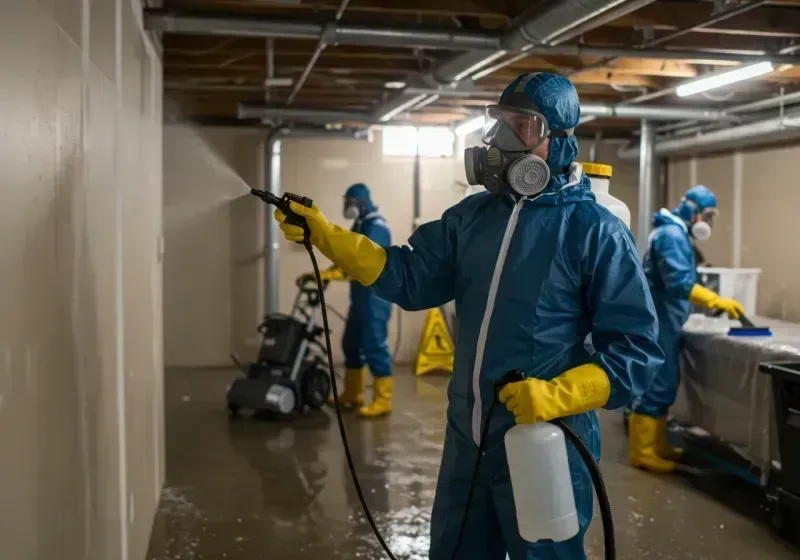 Basement Sanitization and Antimicrobial Treatment process in West Orange, NJ