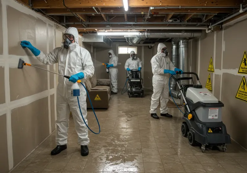 Basement Moisture Removal and Structural Drying process in West Orange, NJ